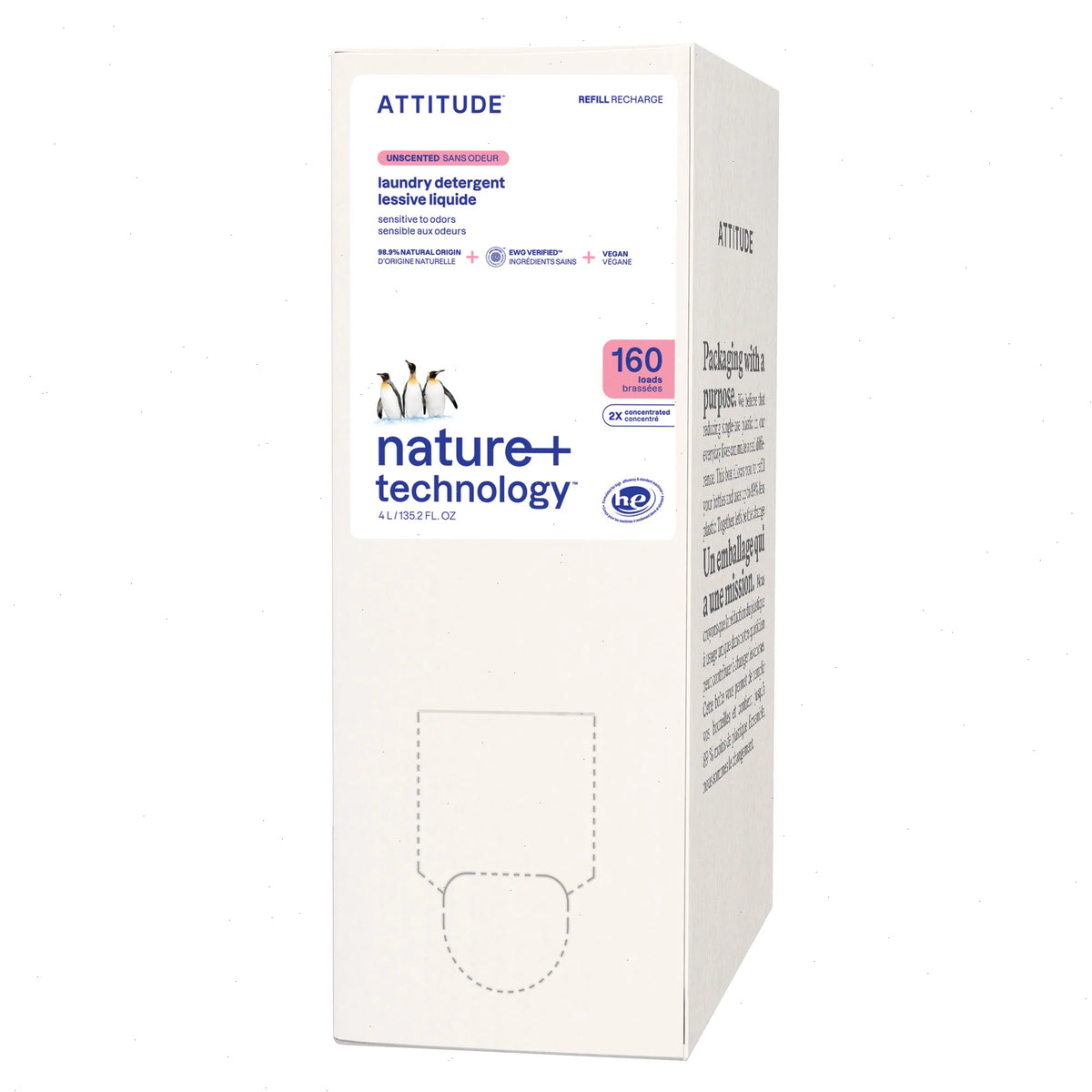 Laundry Detergent Unscented-Refill 135.2 FL. OZ. - 160 loads