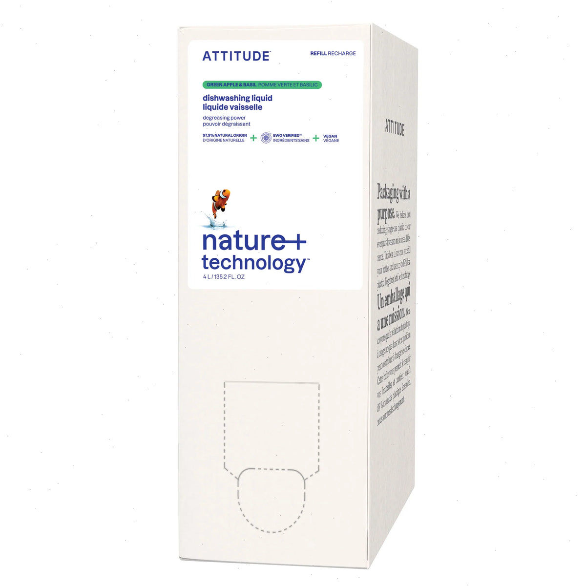 Dish Soap Green Apple & Basil-Eco-Refill 135.26 FL. OZ.